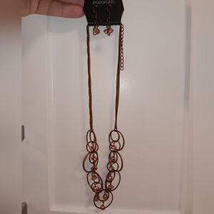 Copper ringlet necklace set